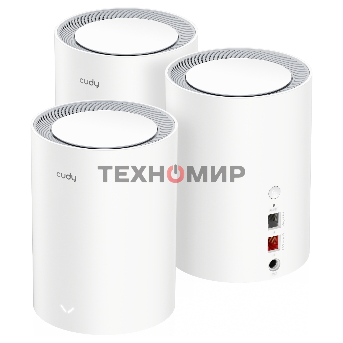 Бесшовный Mesh роутер Cudy M1800(3-Pack) AX1800 10/100/1000BASE-TX белый (упак.:3шт)