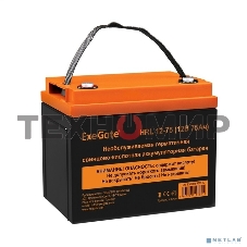 Аккумуляторная батарея ExeGate EX285653RUS HRL 12-75 (12V 75Ah, под болт М6)