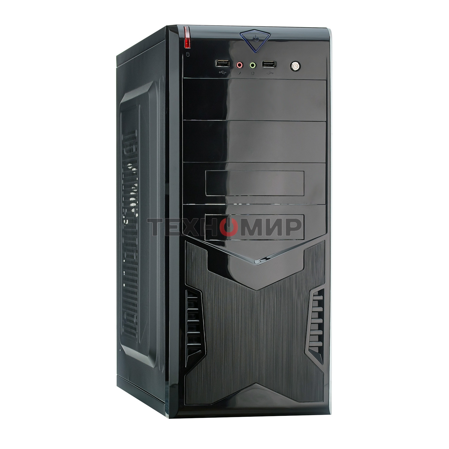 Компьютерный корпус Miditower ExeGate EX280387RUS CP-604 Black, ATX, (CP400W, 80мм), 2хUSB, Audio