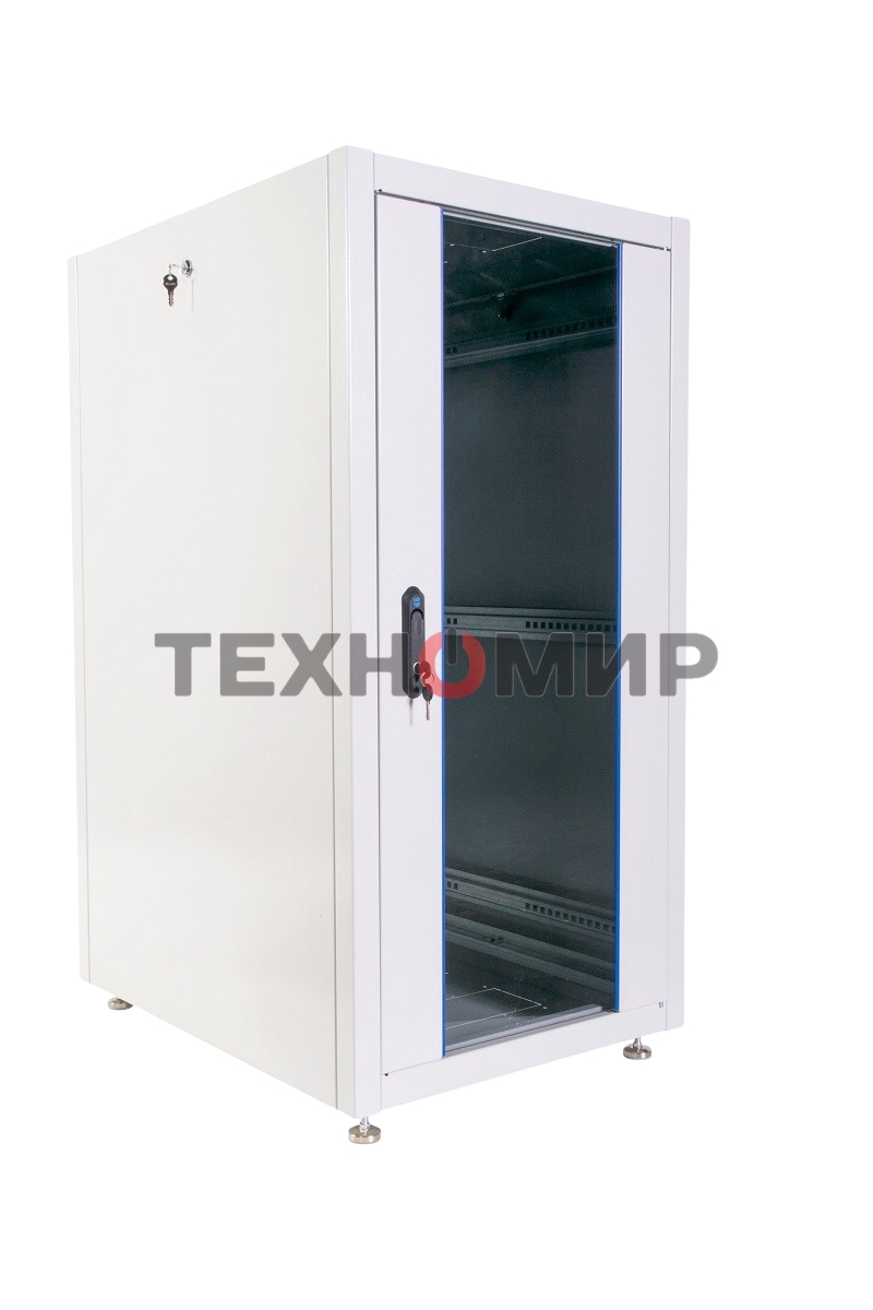 Шкаф телекоммуникационный напольный ЭКОНОМ 24U (600 × 600) дверь стекло, дверь металл