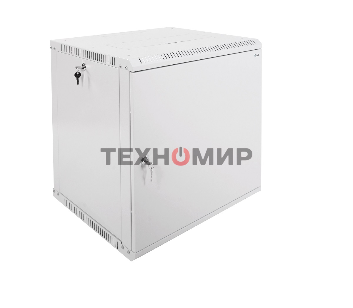 Шкаф настенный ЦМО ШРН-Э-12.500.1 12U 600x520 мм пер. дв. стал. лист несъемные бок. пан. серый