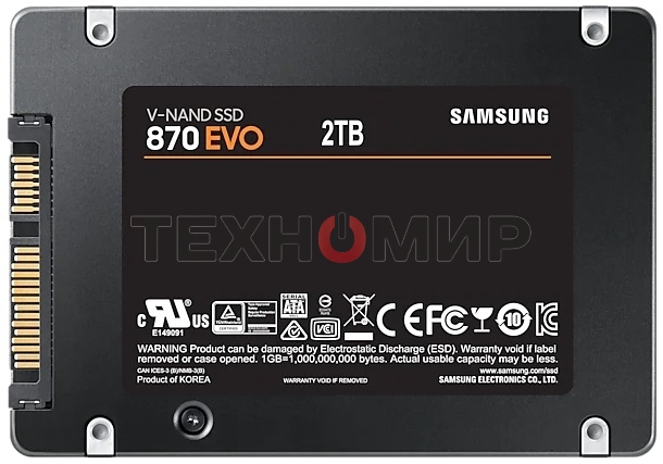 Накопитель SSD Samsung 870 EVO, 2Tb, SATA III, 2.5
