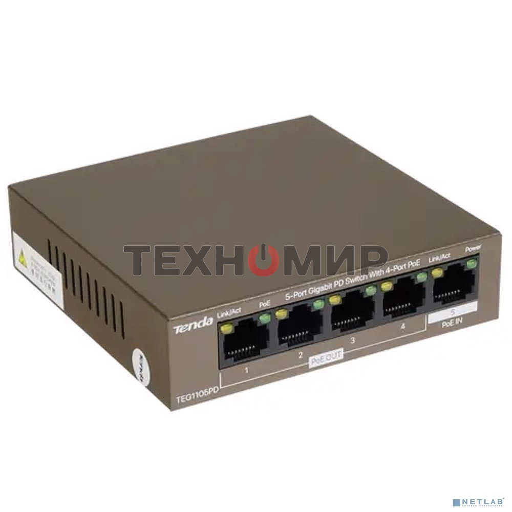 Коммутатор Tenda TEG1105PD