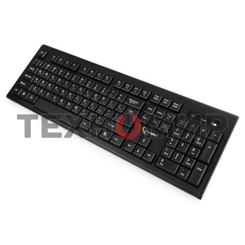 Комплект клавиатура+мышь Gembird KBS-8002 беспроводной, USB, 1000 DPI, чёрный