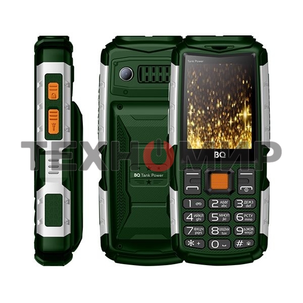 Мобильный телефон BQ 2430 Tank Power серебро/камуфляж