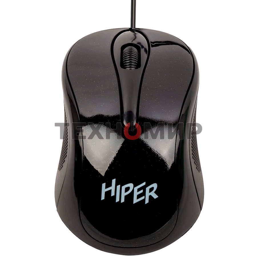 Мышь проводная HIPER HOM-031 черный, 1000 dpi, USB, кнопки - 3