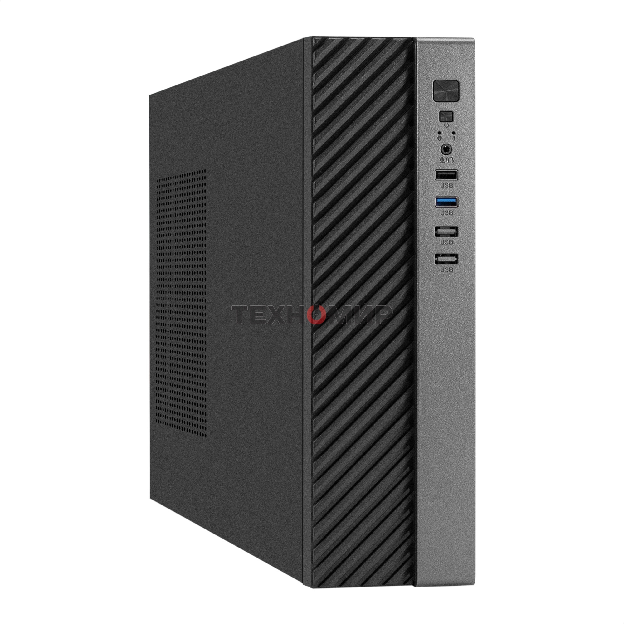 Компьютерный корпус Desktop ExeGate MI-302U (mATX/mini-ITX, без БП, 1хUSB+1хUSB 3.0, HD аудио, черный)