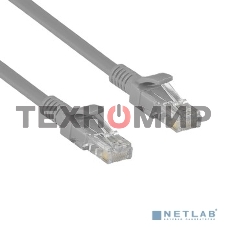 Патч-корд ExeGate UTP-RJ45-RJ45-C6-CU-1M-GY, UTP, cat.6, 1м, медь, серый