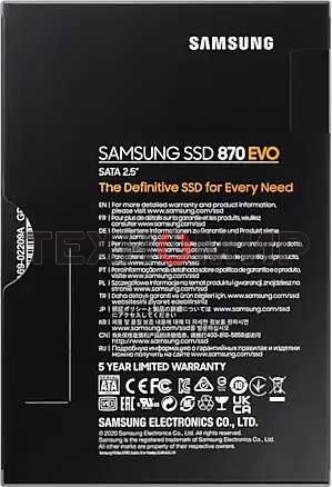 Накопитель SSD Samsung 870 EVO, 500Gb, SATA III, 2.5