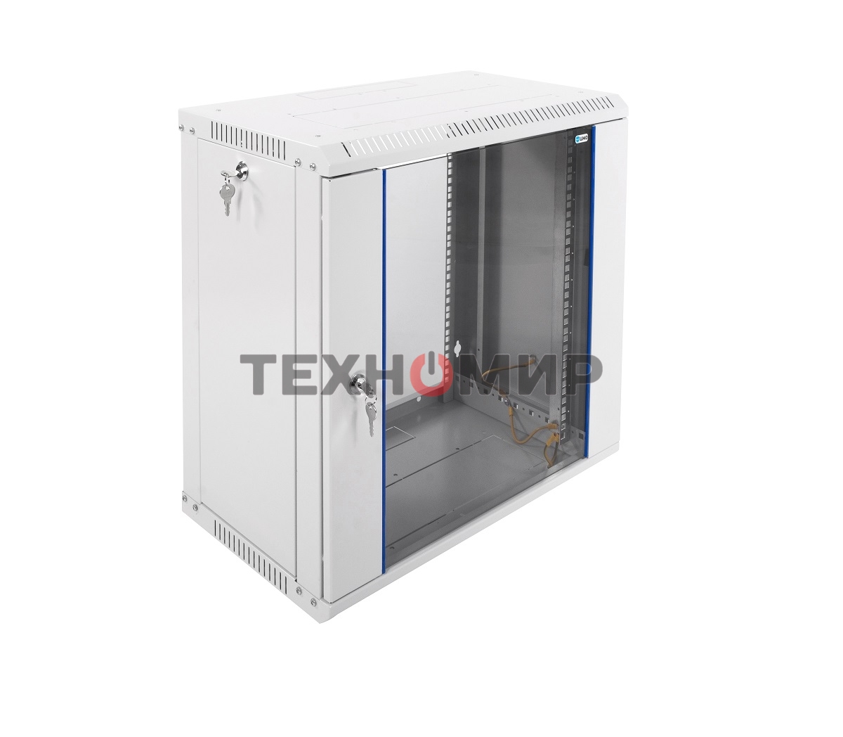 Шкаф телеком. настенный разборный 12U (600х350) дверь стекло,цвет черный (ШРН-Э-12.350-9005) (1 коробка)