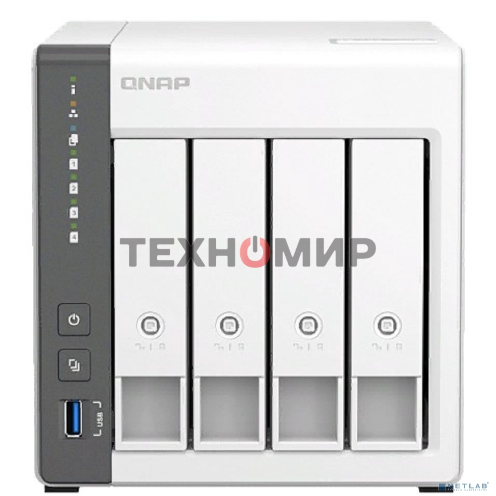 Сетевое хранилище NAS Qnap D4 (REV. C) 4-bay настольный Cortex-A55 RK3568B2