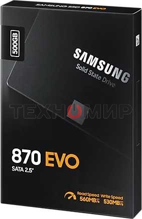 Накопитель SSD Samsung 870 EVO, 500Gb, SATA III, 2.5