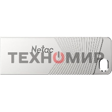 Флешка USB Netac UM1 (NT03UM1N-016G-32PN), 16Gb, USB 3.2, R/W 150/45, серебристый