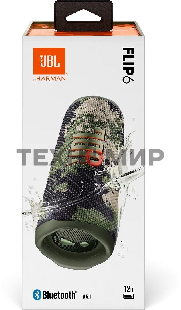 Портативная акустика JBL Flip 6, камуфляж
