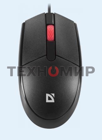 Мышь проводная Defender Delta MM-523 черный, 1000 dpi, USB, кнопки - 3
