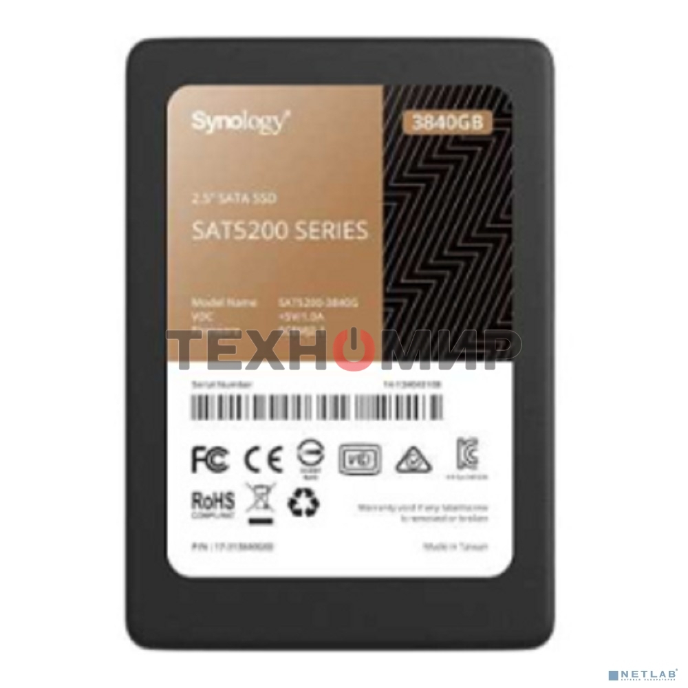 Накопитель SSD Synology SAT5221-3840G, 3.84Tb, SATA III, 2.5