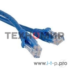 Патч-корд Hyperline PC-LPM-UTP-RJ45-RJ45-C6-2M-LSZH-BL U/UTP, Cat.6, LSZH, 2 м, синий