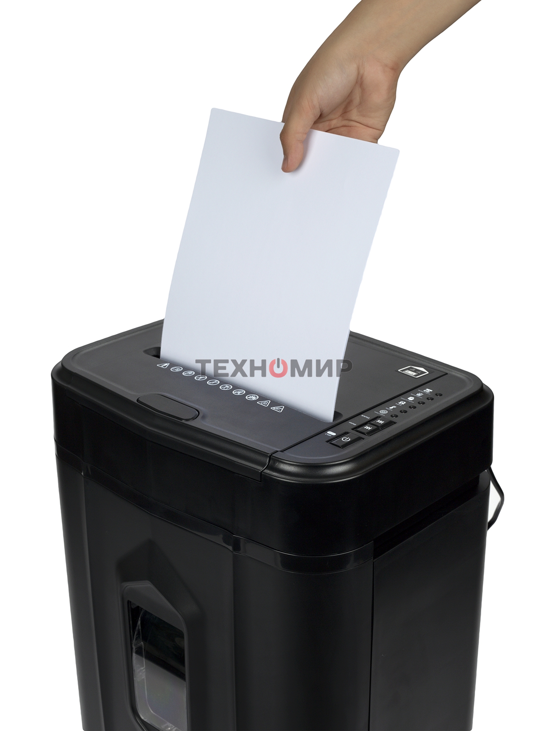 Шредер Heleos АП20-4 черный с автоподачей (секр.P-4) перекрестный 131лист. 20лтр. скрепки скобы пл.карты