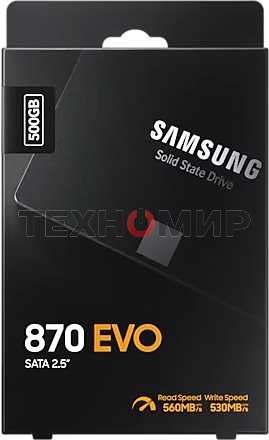 Накопитель SSD Samsung 870 EVO, 500Gb, SATA III, 2.5