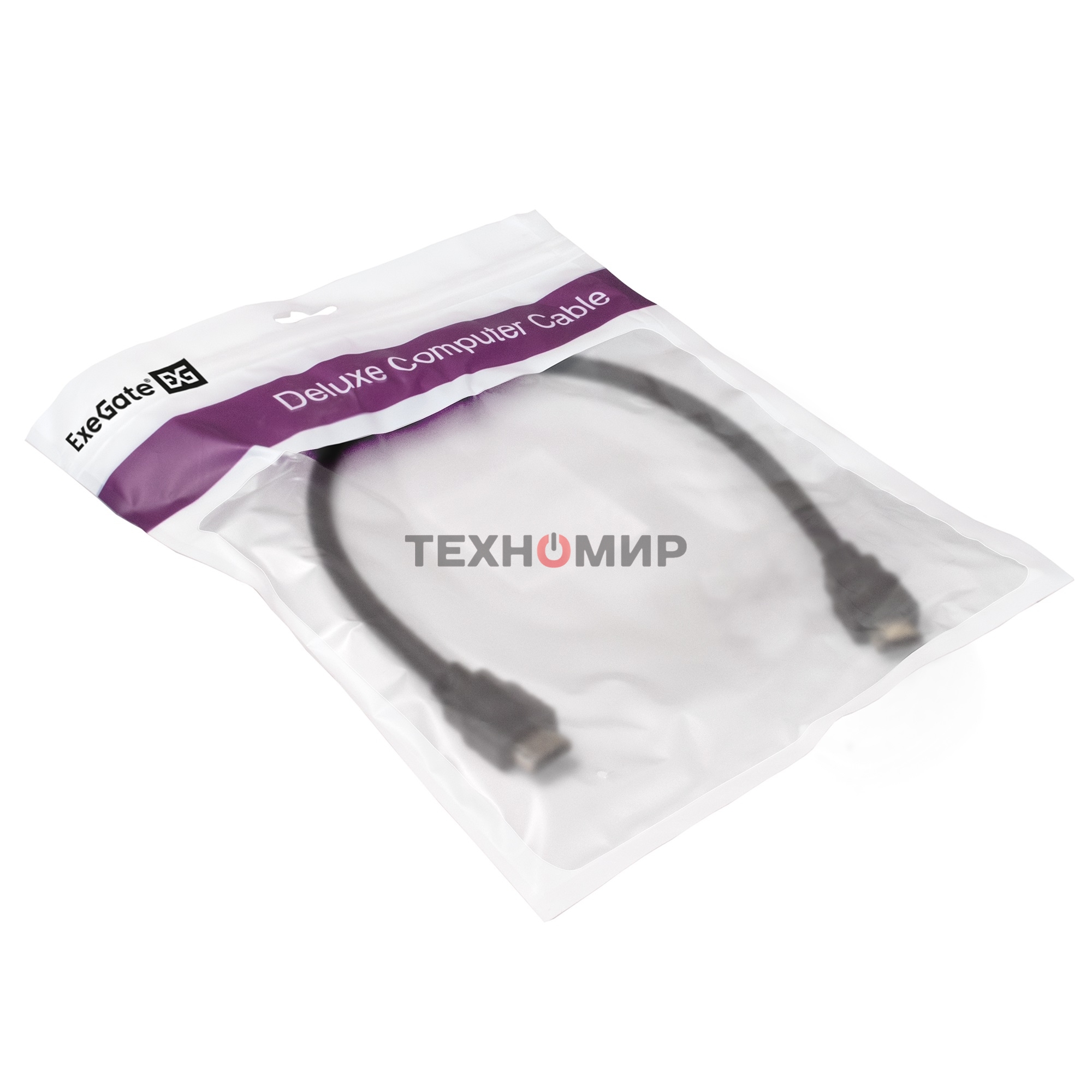 Кабель HDMI Exegate EX287728RUS EX-CC-HDMI2-0.5 (19M/19M, 0,5м, v2.0, 4K UHD, Ethernet, позолоченные контакты)