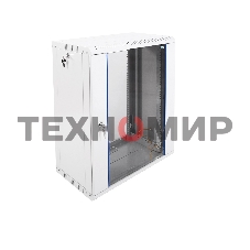 Шкаф телеком. настенный разборный 15U (600х350) дверь стекло, черный (ШРН-Э-15.350-9005)