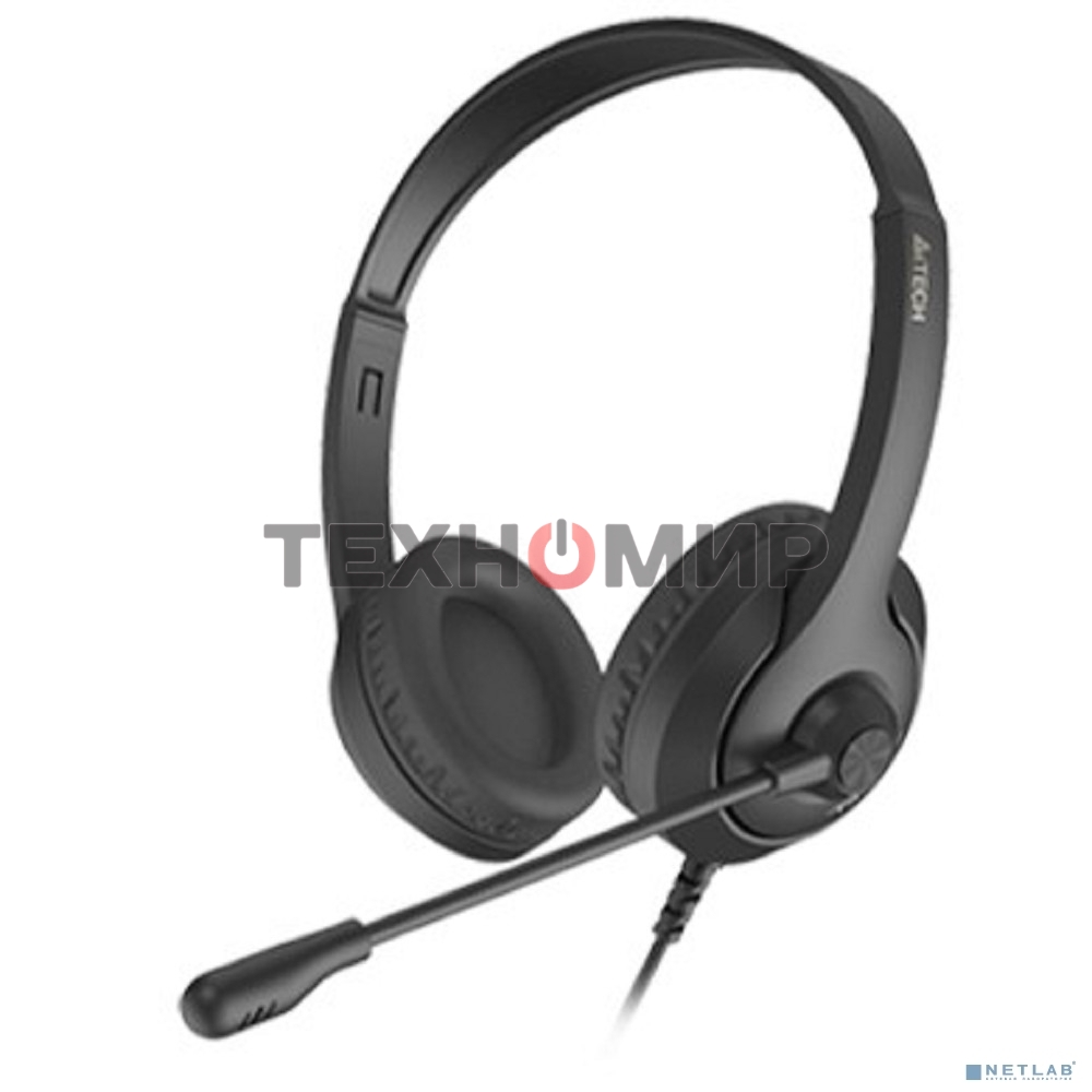 Гарнитура проводная с микрофоном A4Tech Fstyler FH100i черный 1.8м накладные оголовье (FH100I)