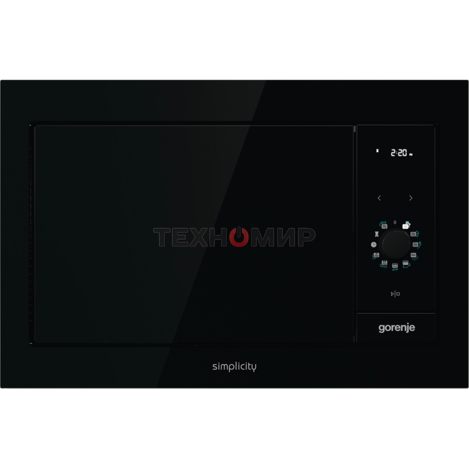 Встраиваемая микроволновая печь GORENJE BM235G1SYB черный 23 л, 900 Вт, переключатели - поворотный механизм/сенсор