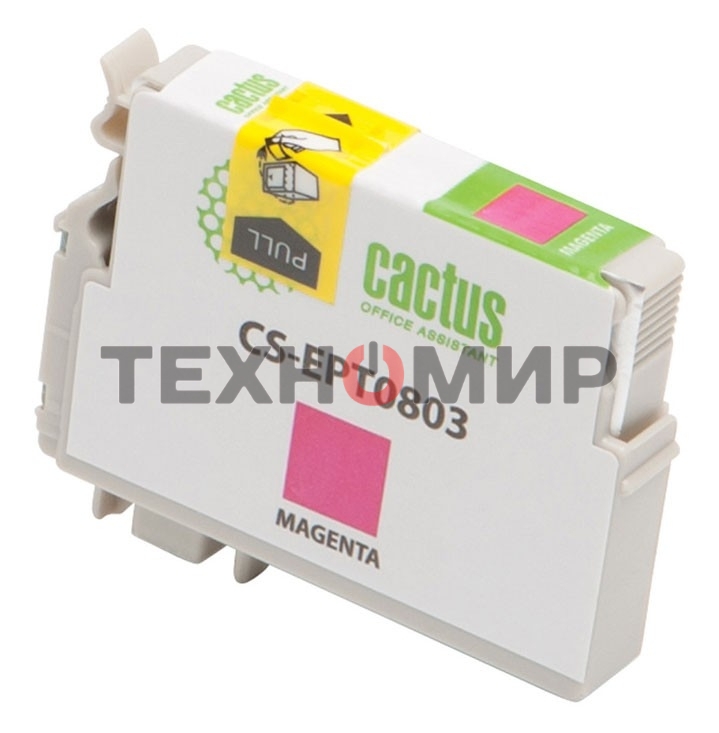Картридж струйный Cactus CS-EPT0803 (T0803) пурпурный (11,4 мл) для Epson Stylus Photo P50/PX650/PX660/PX700/PX700W/PX710/PX710W/PX720/PX720WD/PX800/PX800FW/PX810/PX810FW/PX820/PX820FWD/R265/R285/R360/RX560/RX585/RX685