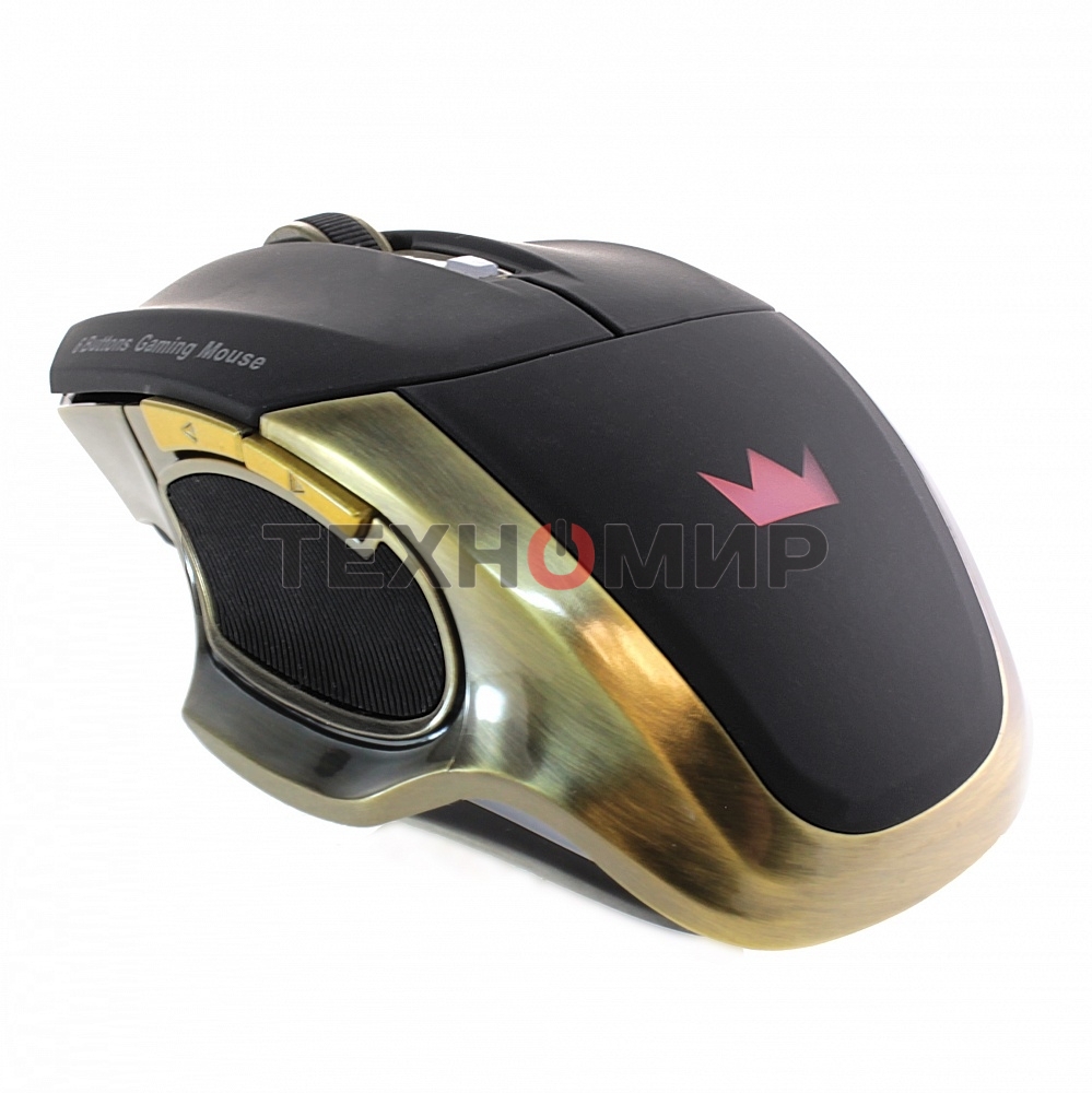 Мышь беспроводная Crown Gaming CMXG-605 черный, 1600 dpi, радиоканал, USB, кнопки - 6