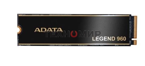 Накопитель SSD ADATA LEGEND 960, 4Tb, PCIe 4.0 x4, M.2 2280, NVMe, R/W 7400/6800, с радиатором