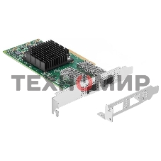 Сетевая карта ConnectX-4 Lx EN network interface card, 25GbE dual-port SFP28, PCIe3.0 x8, tall bracket, SR-IOV, TCP/UDP, MPLS, VxLAN, NVGRE, GENEVE, iSER, NFS RDMA, SMB Direct, ROHS R6