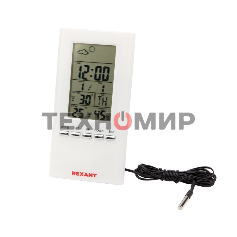 Метеостанция комнатно-уличная Rexant S3331SC с проводным датчиком