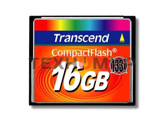 Флеш карта Transcend CF TS16GCF133/CF (Compact Flash)/16 ГБ/40 МБ/с