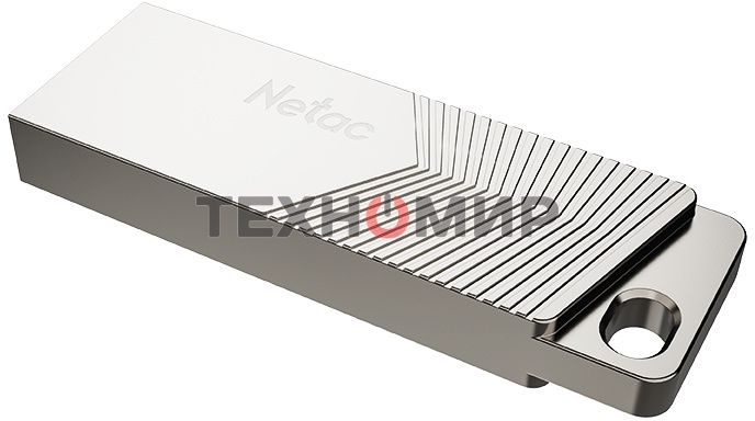 Флешка USB Netac UM1 (NT03UM1N-016G-32PN), 16Gb, USB 3.2, R/W 150/45, серебристый