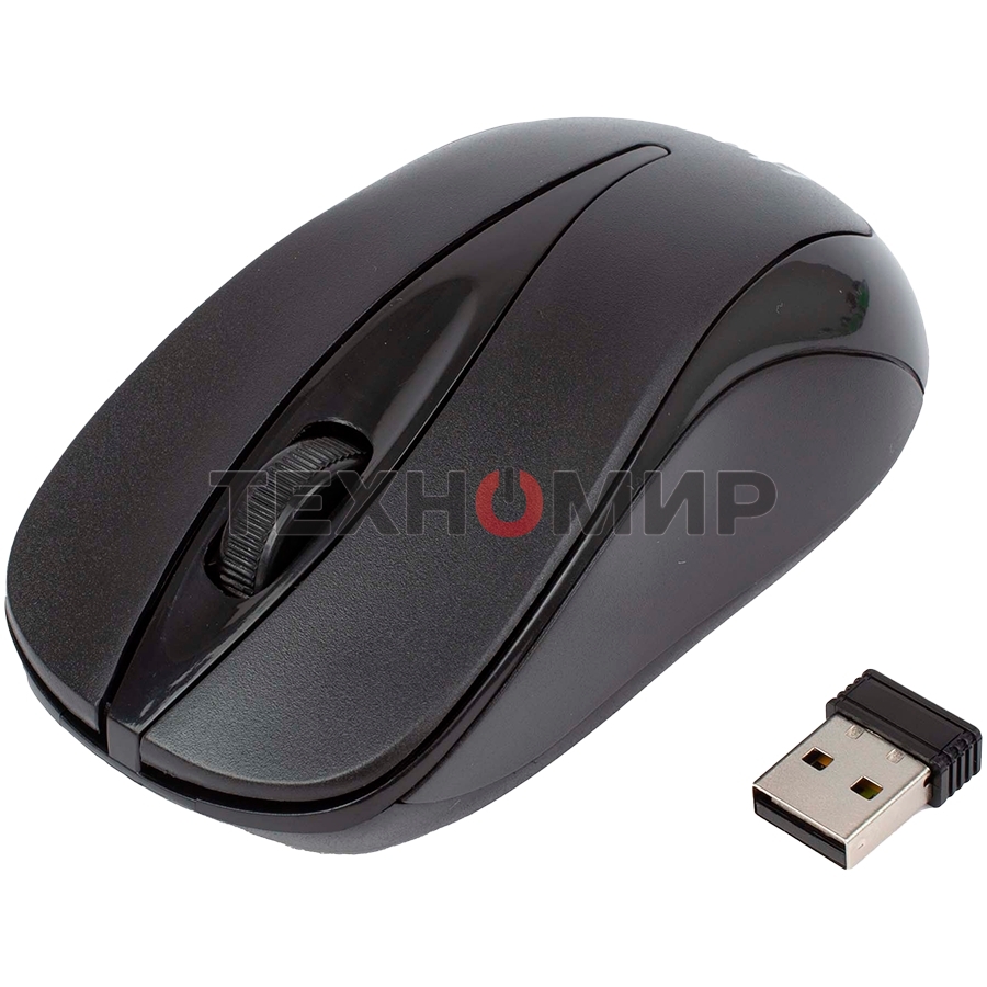 Мышь беспроводная HIPER HOMW-061 черный, 1000 dpi, радиоканал, USB, кнопки - 3