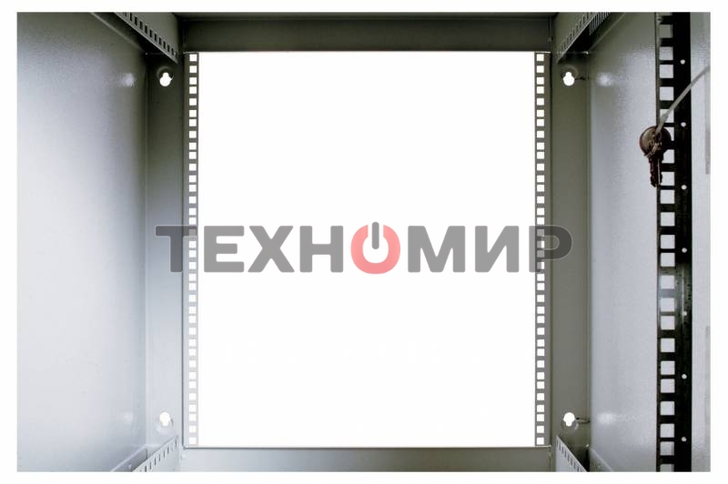 Шкаф настенный ЦМО ШРН-Э-9.650 9U 600x650мм пер.дв.стекл несъемные бок.пан. серый