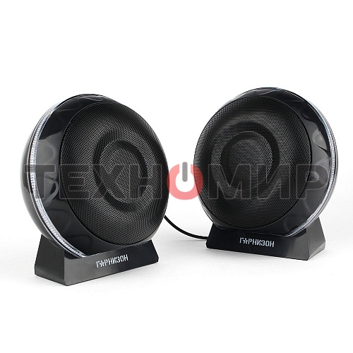 Акустическая система 2.0 Гарнизон GSP-150, черный, 6 Вт, FTB-динамики, материал- пластик, USB - питание