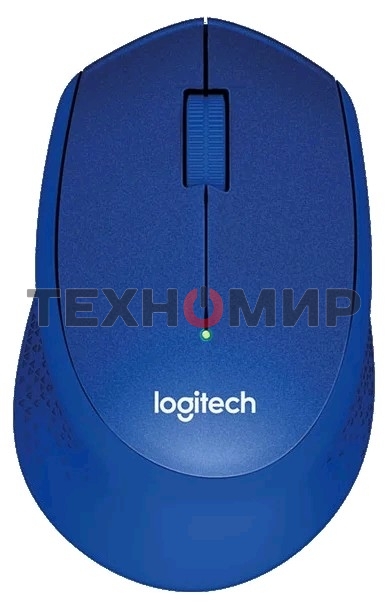 Мышь беспроводная Logitech M330 SILENT PLUS синий, 1000 dpi, радиоканал, USB, кнопки - 3