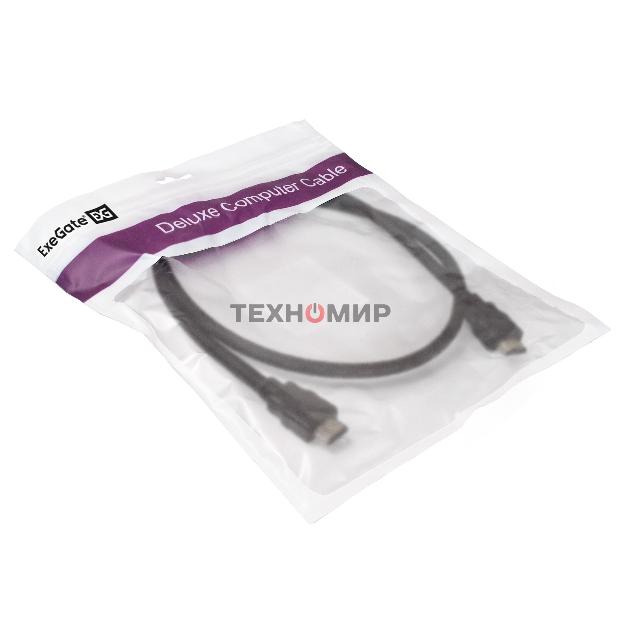 Кабель HDMI Exegate EX287729RUS EX-CC-HDMI2-1.0 (19M/19M, v2.0, 1м, 4K UHD, Ethernet, позолоченные контакты)