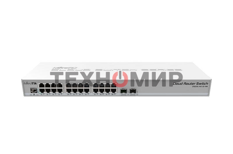 Маршрутизатор 24PORT 1000M CRS326-24G-2S+RM MIKROTIK
