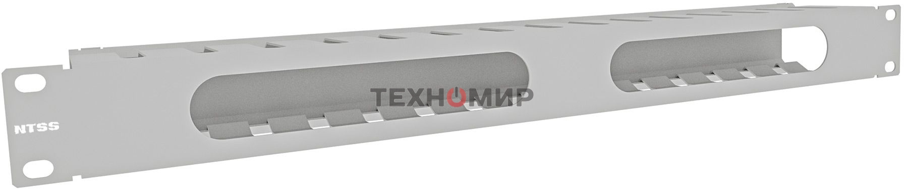 Кабельный органайзер Горизонтальный NTSS NTSS-HORGС-1U-(72) односторонний 1U шир.:19