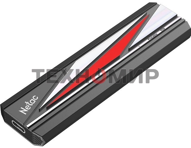 Внешний SSD Netac ZX20L, 1TB, USB 3.2 Gen 2x2 Type-C, R/W 2000/1800, черный