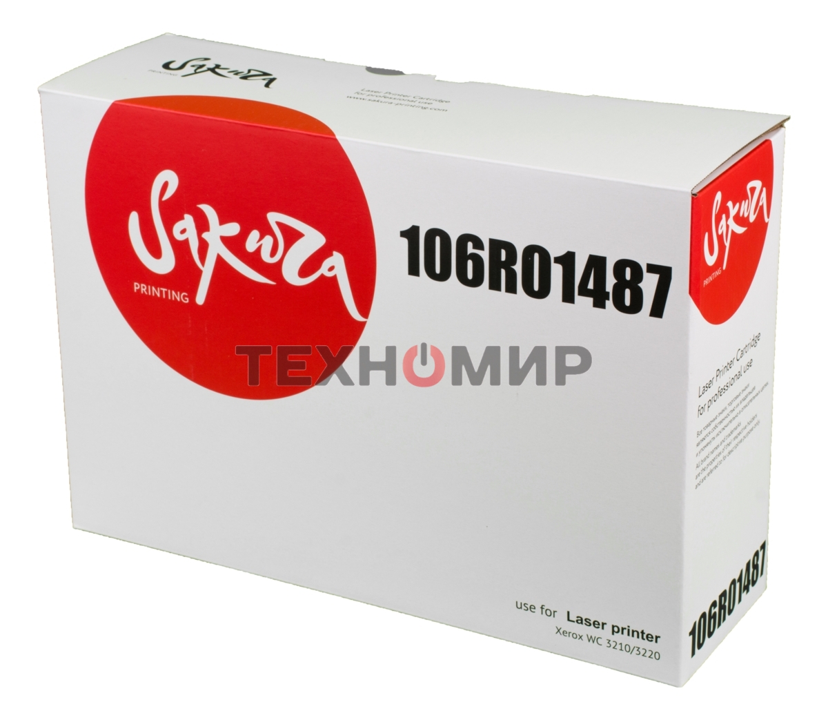 Картридж Sakura 106R01487 для Xerox WC 3210/3220, черный, 4100 к.