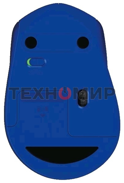Мышь беспроводная Logitech M330 SILENT PLUS синий, 1000 dpi, радиоканал, USB, кнопки - 3