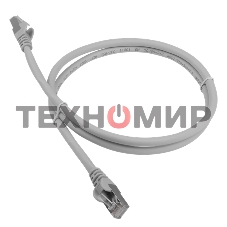 Патч-корд Lanmaster LSZH FTP кат.6A, 10 м, серый