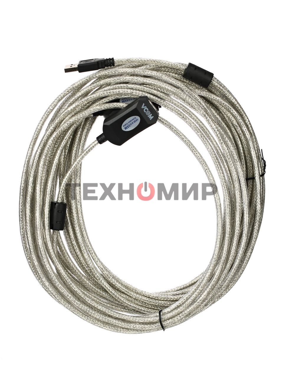 Кабель VCOM VUS7049-15M Кабель-адаптер USB2.0-repeater, удлинительный активный Am-->Af 15м