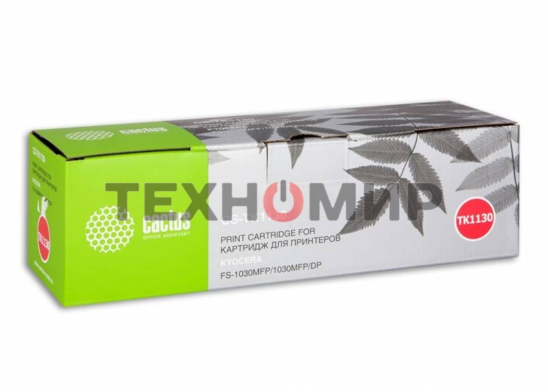 Картридж лазерный Cactus CS-TK1130 черный (3000 стр.) для Kyocera FS-1030MFP/FS-1130MFP