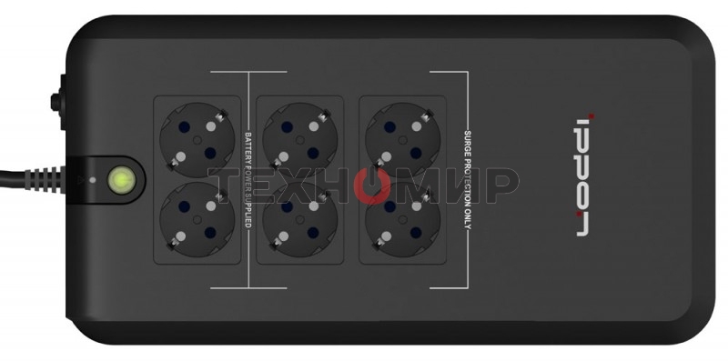Источник бесперебойного питания Ippon Back Verso 800 черный
