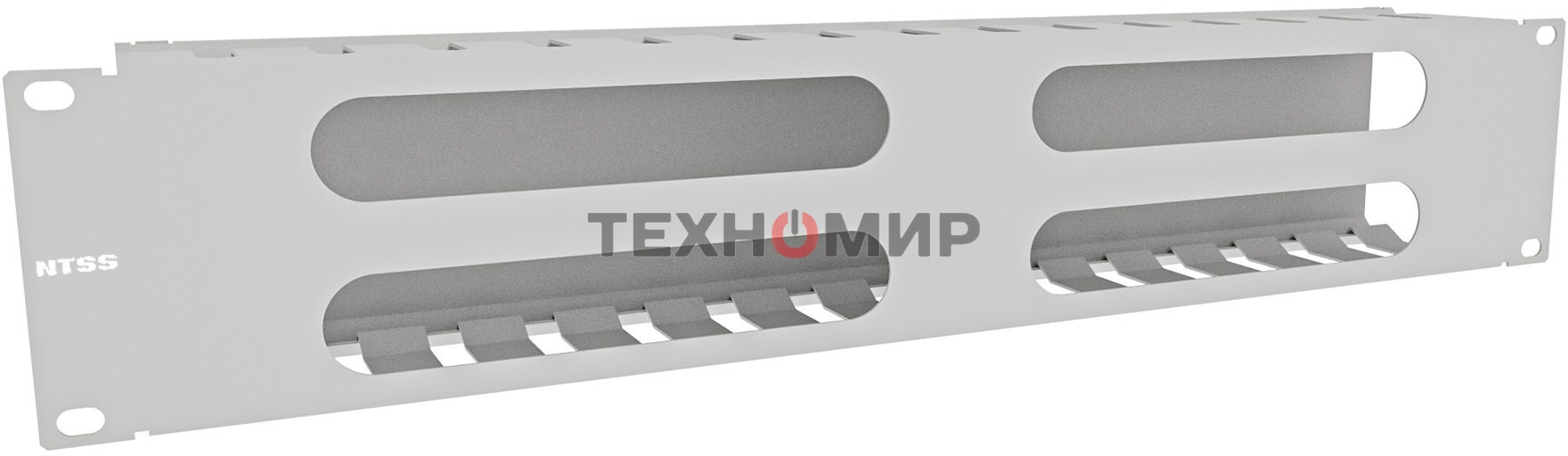 Кабельный органайзер Горизонтальный NTSS NTSS-HORGС-2U-(72) односторонний кольца 2U шир.:19