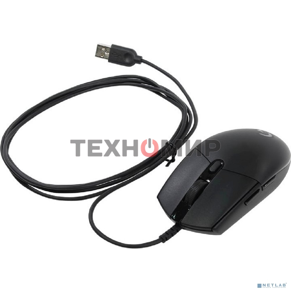 Мышь проводная Logitech G102 LIGHTSYNC черный, 8000 dpi, USB, кнопки - 6